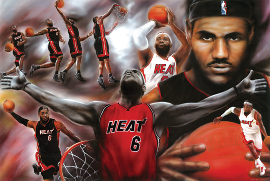 Picture of Hot Stuff Enterprise Z119-24x36-NA Lebron James Painting Poster&#44; 24 x 36