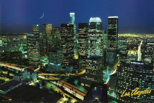 Z123-24x36-NA Los Angeles 2 Poster- 24 x 36