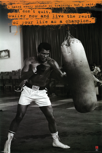 Picture of Hot Stuff Enterprise Z139-24x36-NA Muhammad Ali Punching Bag Poster- 24 x 36