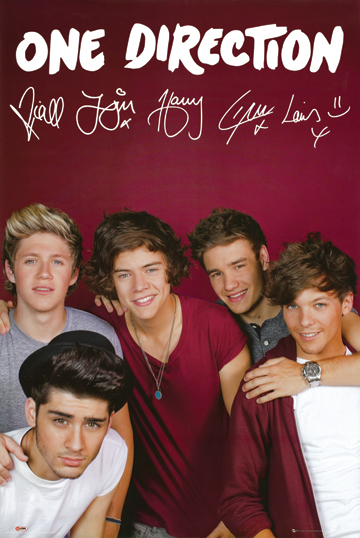 Picture of Hot Stuff Enterprise Z145-24x36-NA One Direction Burgundy BGD Poster- 24 x 36