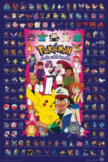 Z146-24x36-NA Pokemon Poster, 24 x 36