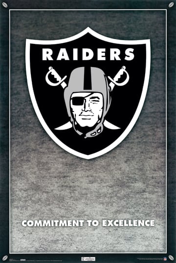 Z154-24x36-NA Raiders Poster- 24 x 36