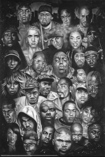 Z155-24x36-NA Rap Gods Poster- 24 x 36