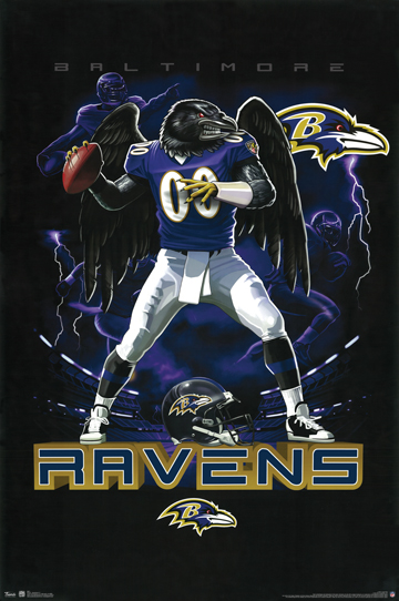 Z156-24x36-NA Ravens Poster- 24 x 36