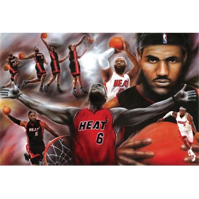 Hot Stuff Enterprise Z119-24x36-NA Lebron James Painting Poster- 24 x 36