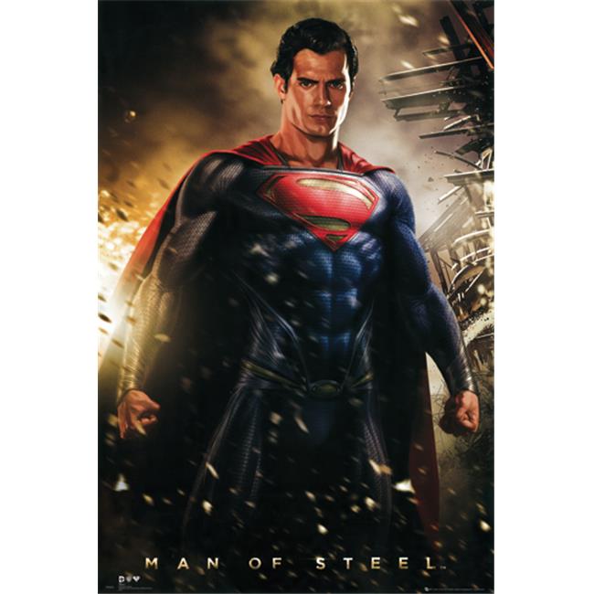 Hot Stuff Enterprise Z172-24x36-NA Superman Man of Steel Poster- 24 x 36
