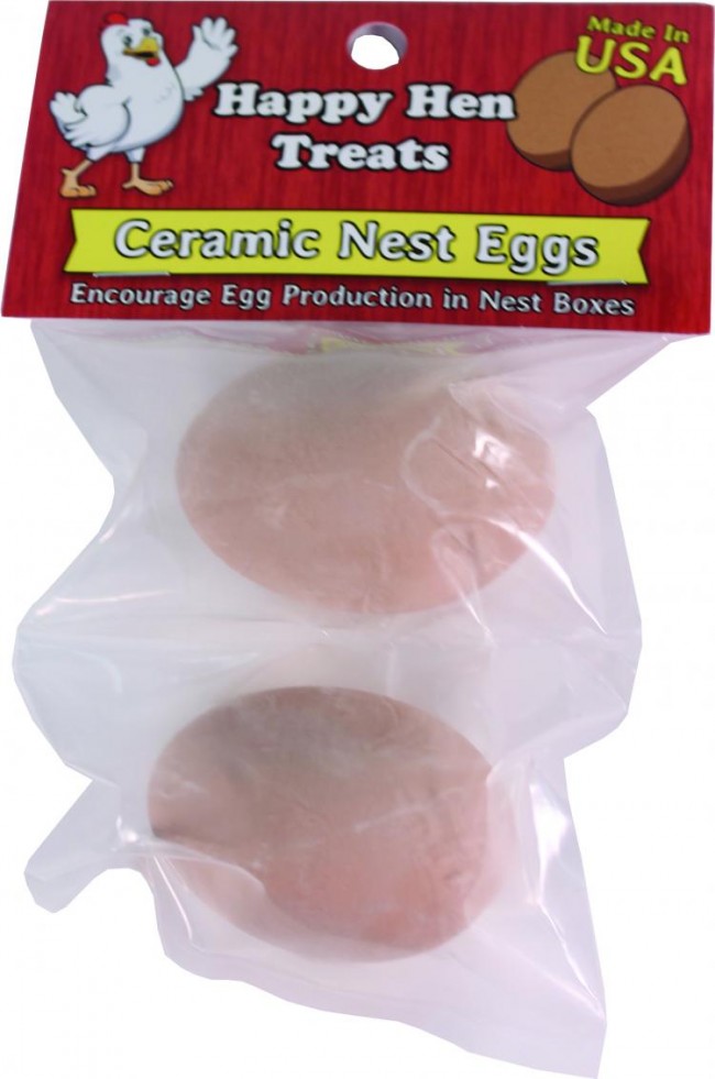 Picture of Durvet - Happy Hen 698884 Ceramic Nest Eggs - Brown, 2 Pack