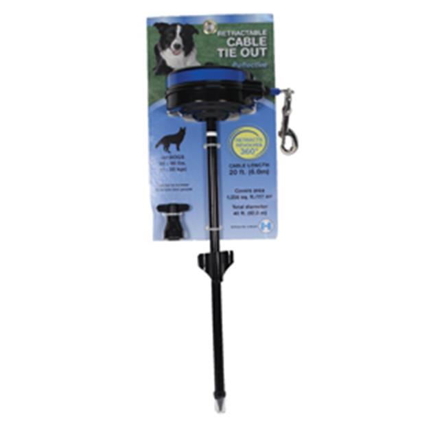 Lixit Corp - Howard Pet 038025 Reflective Retractable Cable Tie Out With Stak...