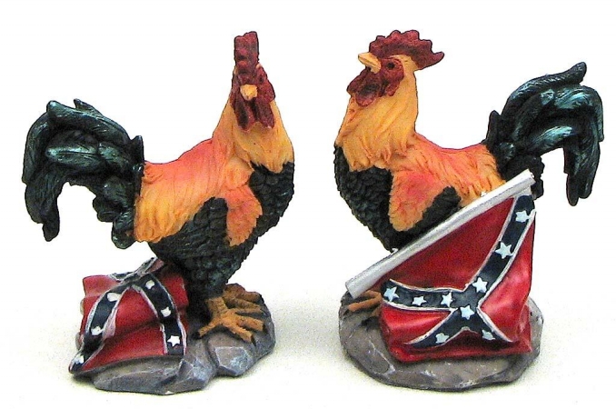 IWGAC 0111-10105 Stars & Bars Rooster Set Of 2