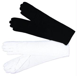 Picture of MorrisCostumes BA05WT Gloves Elbow Length White. 1 Size