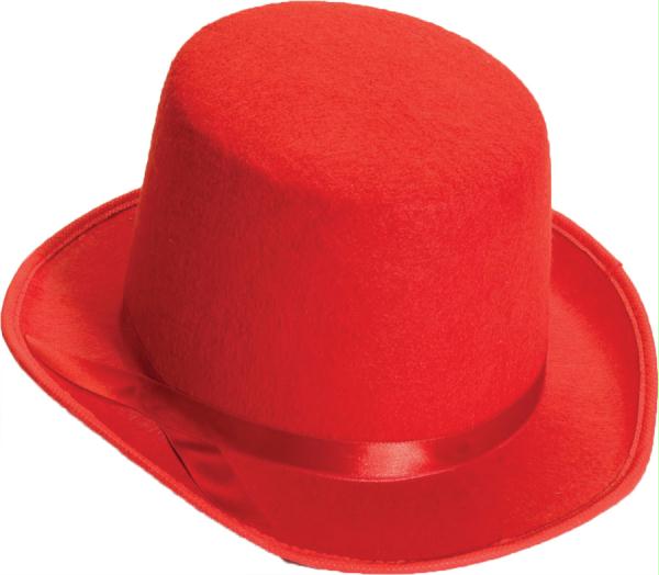 Picture of MorrisCostumes FM67645 Top Hat Adult- Red