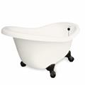American Bath Factory T010A-OB-B & DM-7 Ascot 60 in. Bisque Acrastone Tub & Drain, Old World Bronze Metal Finish, American Bath Factory T010A-OB-B & DM-7 Ascot 60 in. Bisque Acrastone Tub & Drain, Old World Bronze Metal Finish,