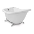American Bath Factory P7-CT1A-CH & DM-7 Chelsea 59 in. White Acrylic Bathtub With Pre-Drilled Holes, American Bath Factory P7-CT1A-CH & DM-7 Chelsea 59 in. White Acrylic Bathtub With Pre-Drilled Holes,