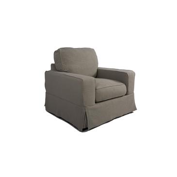 Americana Slipcovered Chair in Light Gray