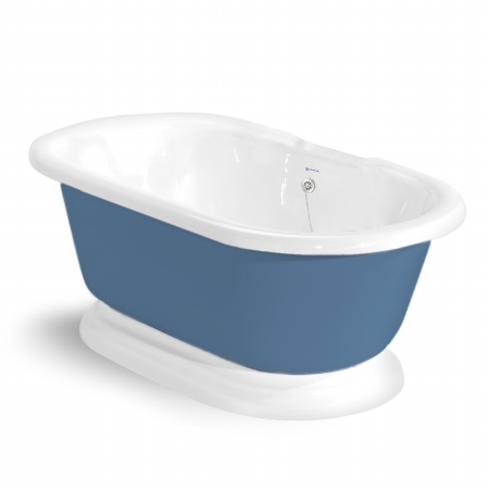 Picture of American Bath Factory T100A-CH-P Nobb Hill 60 in. Splash Of Color Acrastone Tub & Drain - No Faucet Holes