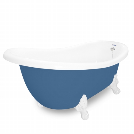 Picture of American Bath Factory T031A-WH-P Churchill 71 in. Splash Of Color Acrastone Tub & Drain - No Faucet Holes- Large