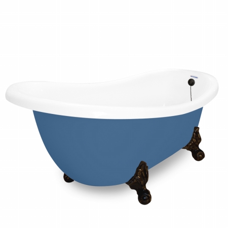 Picture of American Bath Factory T031A-OB-P Churchill 71 in. Splash Of Color Acrastone Tub & Drain &#44; No Faucet Holes&#44; Large