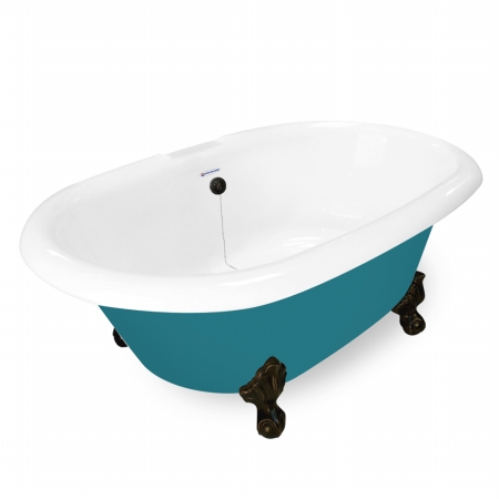 Picture of American Bath Factory T091A-OB-P Duchess 72 in. Splash Of Color Acrastone Tub & Drain - No Faucet Holes- Small