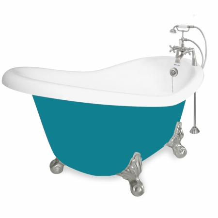 Picture of American Bath Factory T021B-SN-P Marilyn 67 in. Splash Of Color Acrastone Bath Tub- Large