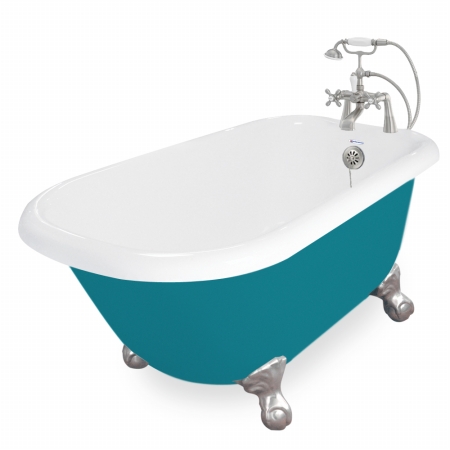 Picture of American Bath Factory T040B-SN-P Jester 54 in. Splash Of Color Acrastone Bath Tub&#44; Small