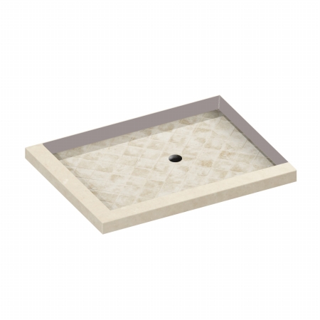 American Bath Factory D363204FL-LT Double 36 x 32 in. Left Position Flagstaff Pan