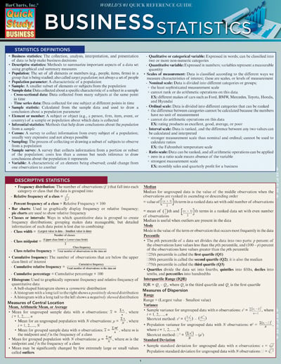 Picture of BarCharts 9781423220299 Business Statistics