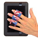 Picture of LAZY-HANDS 201347 Heavy-Duty 3-Loop Grip  1 Grip For Readers &amp; Mini Tablets - XL  Flags