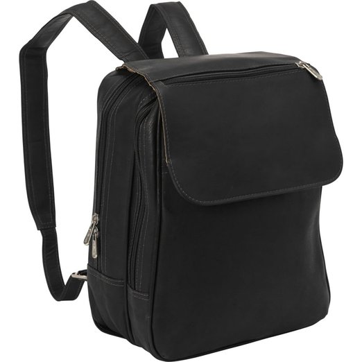 2996 - BLK Flap - Over Tablet Backpack - Black