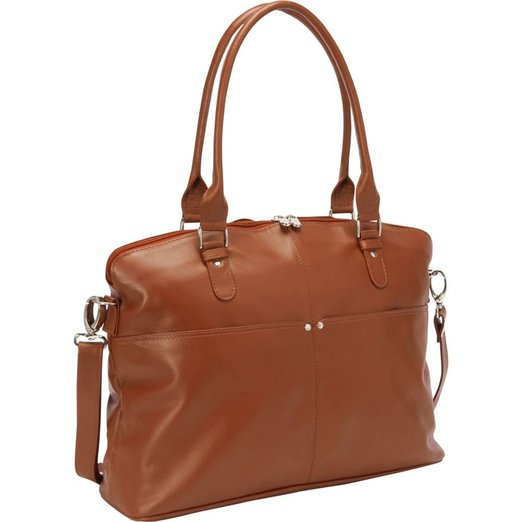 Picture of Piel Leather 3013 Slim Executive Computer Case - Saddle