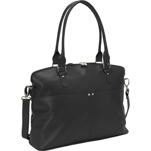 Picture of Piel Leather 3013 - BLK Slim Executive Computer Case - Black
