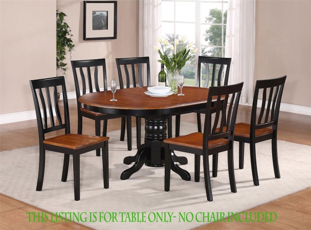 Avon Oval Table With 18 In. Butterfly Leaf-Black and Cherry Finish