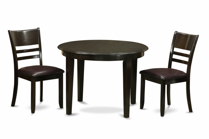 BOLY3-CAP-LC 3 Piece Kitchen Table Set-Small Table and 2 Kitchen Chairs
