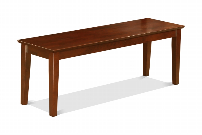 Capri Bench With Wood Seat In Mahogany