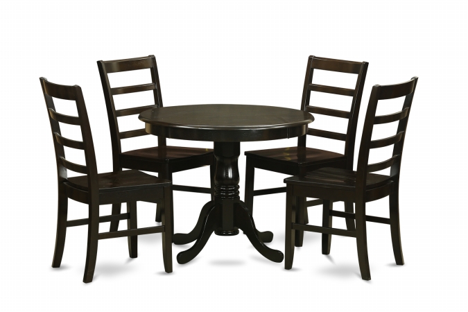 ANPF5-CAP-W 5 Piece Small Kitchen Table Set-Drop Leaf Table Plus 4 Kitchen Dining Chairs