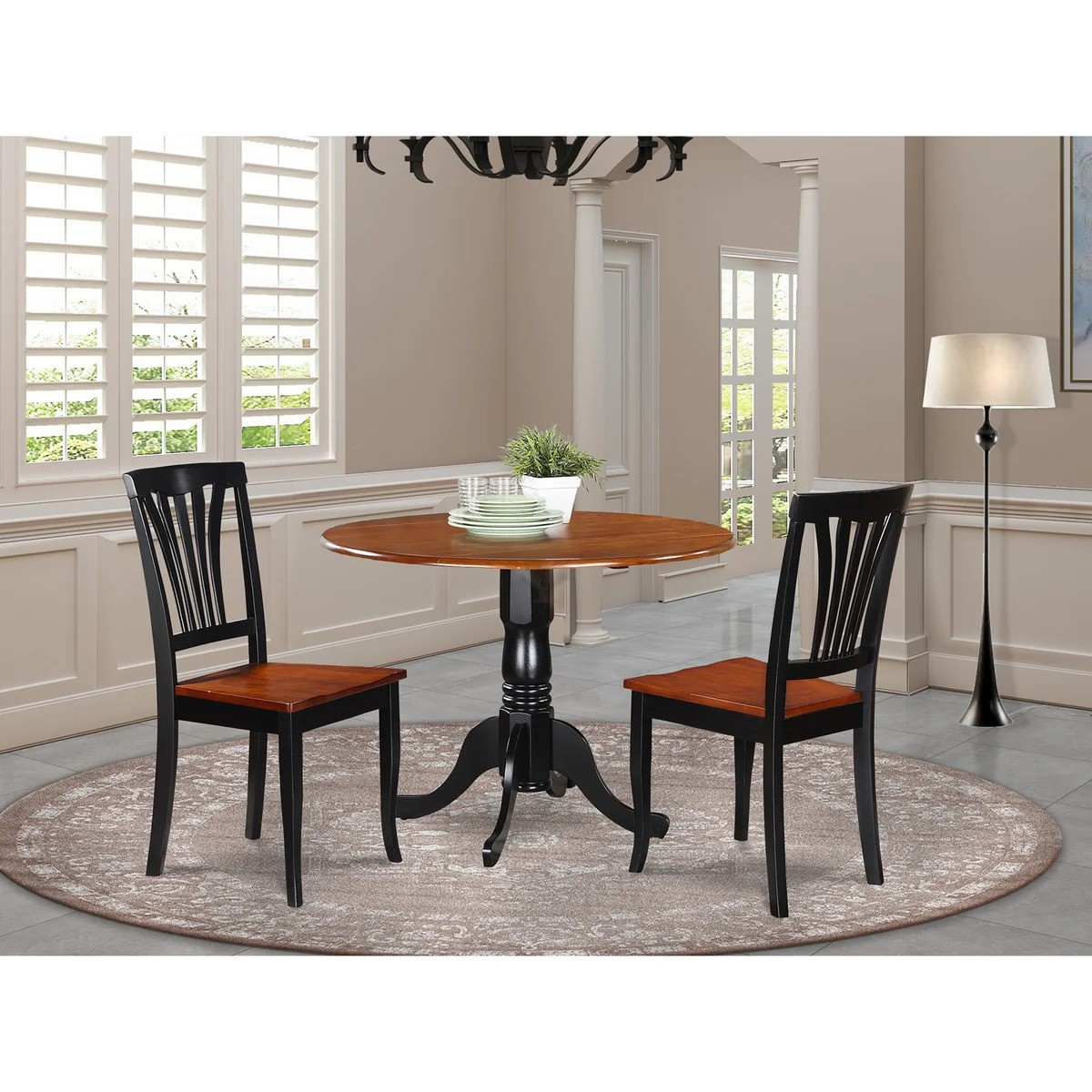 3 Piece Kitchen Nook Dining Set-Kitchen Table and 2 Kitchen Chairs
