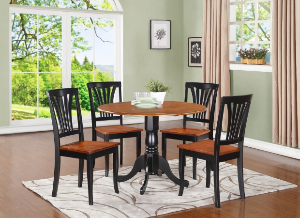 5 Piece Small Kitchen Table and Chairs Set-Kitchen Table and 4 Kitchen Chairs