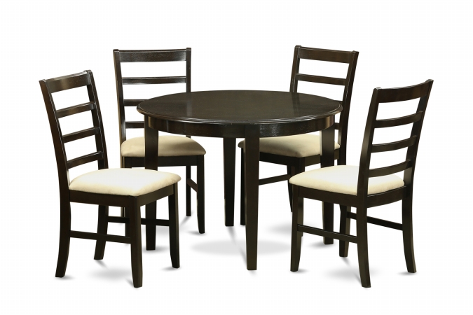 5 Piece Small Kitchen Table Set-Round Kitchen Table and 4 Dining Chairs