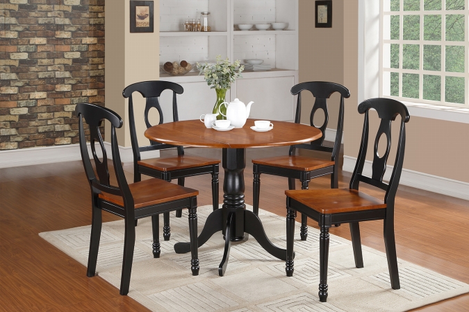 5 Piece Small Kitchen Table Set-Table and 4 Dinette Chairs