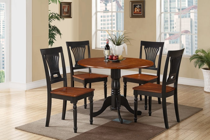 5 Piece Small Kitchen Table and Chairs Set-Table and 4 Dinette Chairs