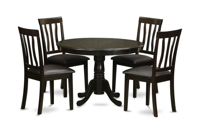 HLAN5-CAP-LC 5 Piece Small Kitchen Table and Chairsset--Small Kitchen Table and 4 Dinette Chairs