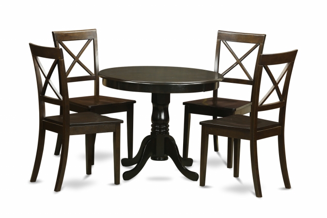 HLBO5-CAP-W 5 Piece Kitchen Nook Dining Set-Kitchen Table and 4 Chairs