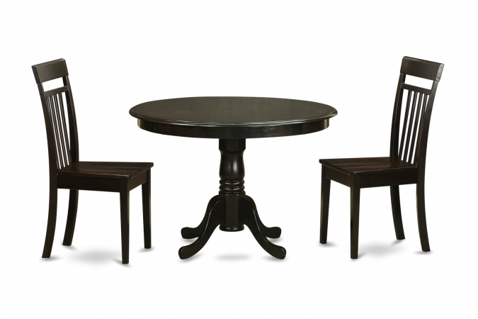 HLCA3-CAP-W 3 Piece Kitchen Table Set-Small Table and 2 Kitchen Chairs