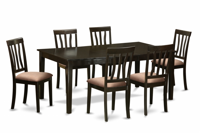 5 Piece Small Kitchen Table Set-Kitchen Table and 4 Dinette Chairs - Cappuccino