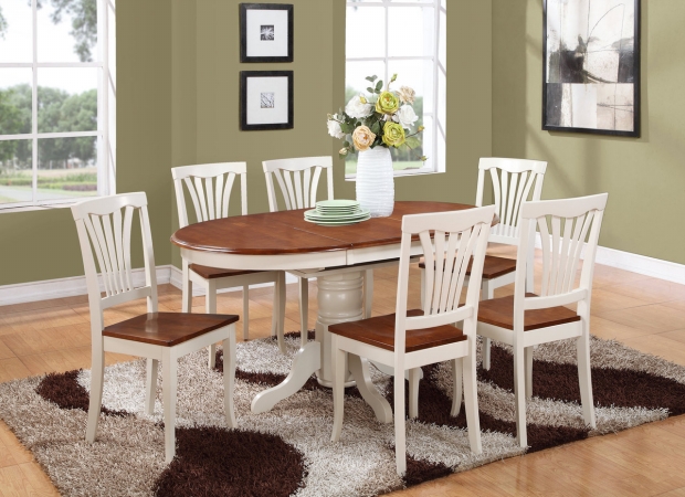 5 Piece Dining Room Set-Oval Dining Table and 4 Dining Chairs