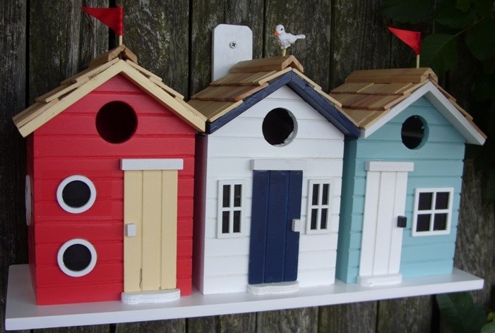 Picture of Home Bazaar HBD-2000S Brighton Beach Huts Birdhouse