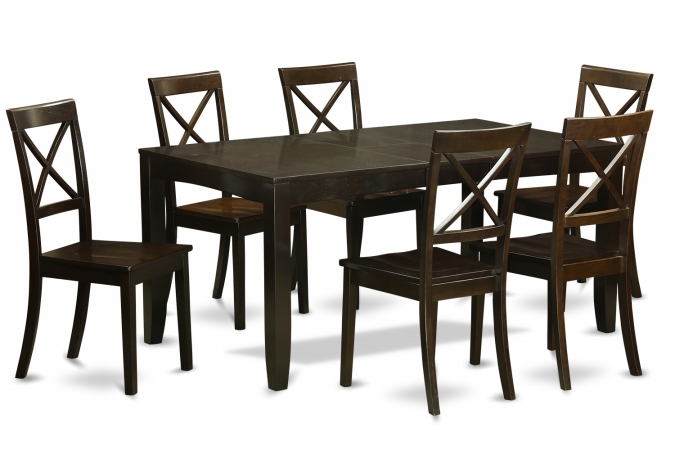 7 Piece Formal Dining Room Set-Dining Room Table With Leaf 6 Chairs For Dining Room