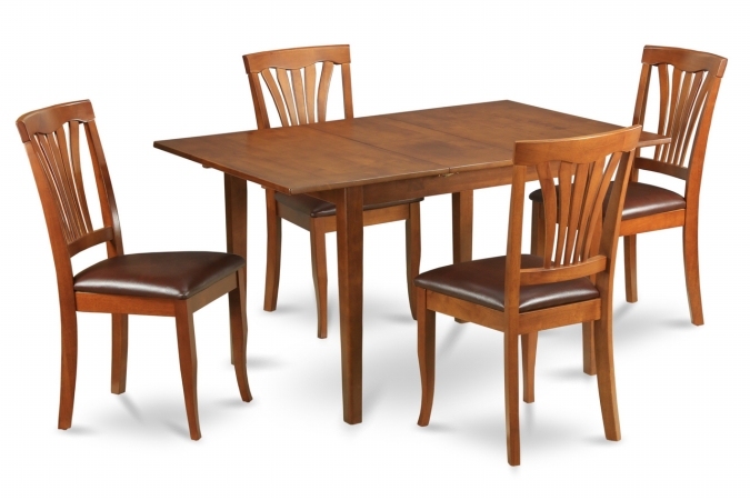 MLAV7-SBR-LC 7 Piece Dinette Set For Small Spaces-Kitchen Tables and 6 Dining Chairs -  East West Furniture