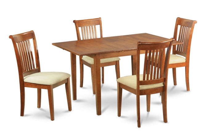 7 Piece Dinette Set For Small Spaces-Kitchen Table and 6 Dining Chairs