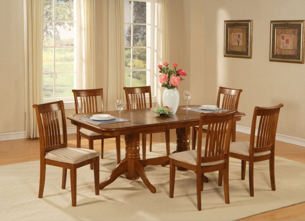 5 Piece Dining Room Table Set Dining Table With A Leaf and 4 Chairs For Dining