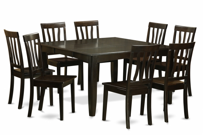 9 Piece Dining Room Table Setdinette Table With Leaf and 8 Kitchen Chairs
